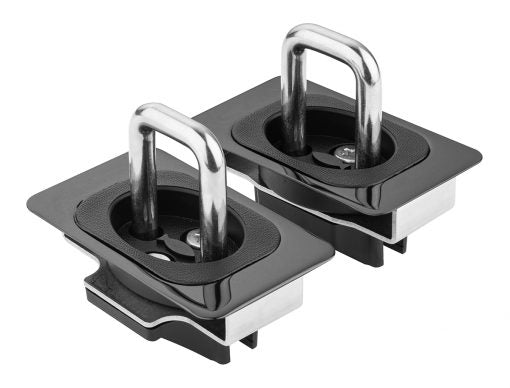 Gunmetal Flush Fit Retractable Tie-Down Anchors (Front Only) | 2014+ Chevy Silverado and GMC Sierra