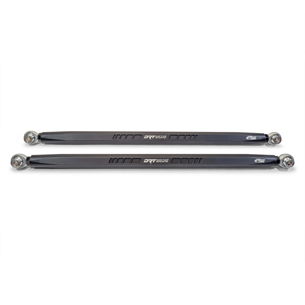 DRT Motorsports Straight Hex Bar Radius Rod Set, Black - Polaris Pro/Turbo R Platform