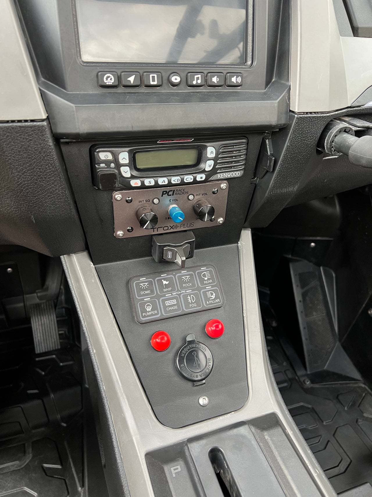 Polaris ProR Dash Plate (Kenwood / PCI Intercom / Switch-Pro 8)