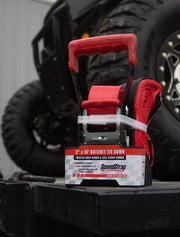 2″ X 10′ Ratchet Tie Down w/ Twisted Snap Hooks & Axle Strap Combo - OffRoad HQ
