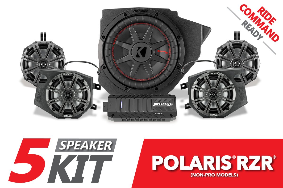 2014-2023 Polaris RZR Complete Kicker 5-Speaker Plug-&-Play System for Ride Command - OffRoad HQ