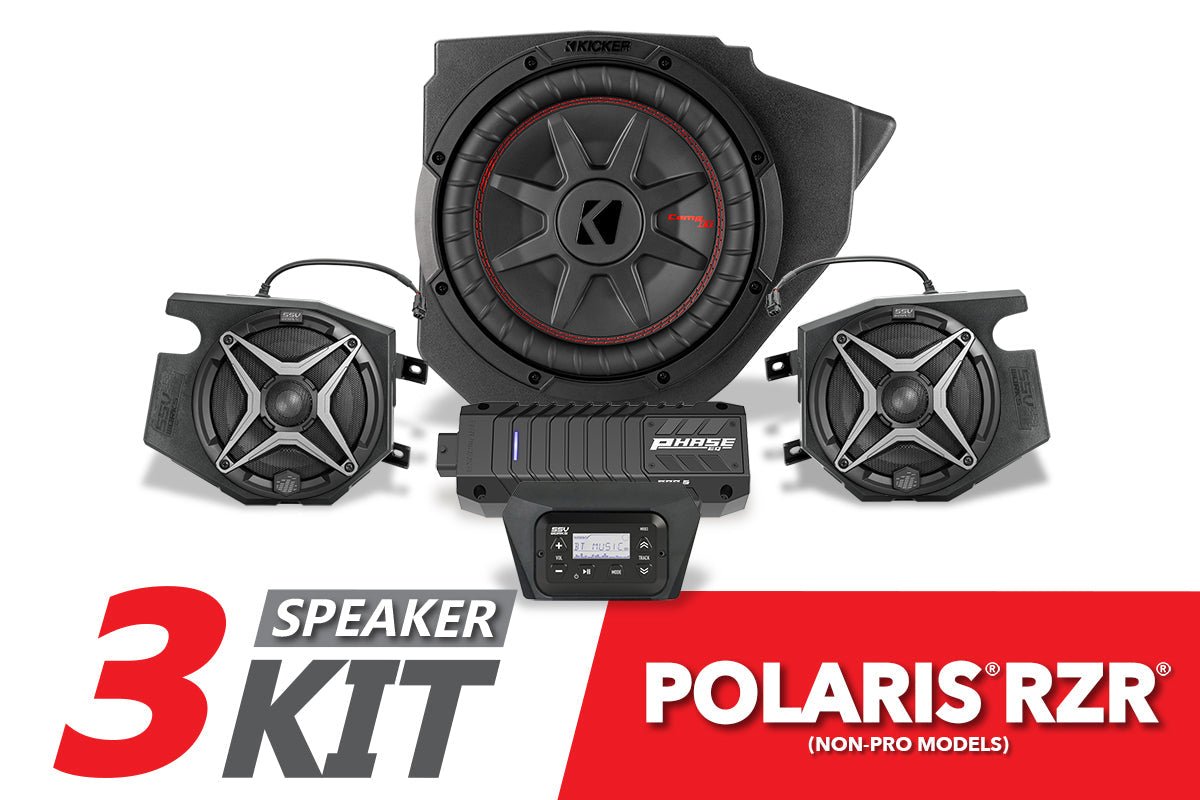 2014-2023 Polaris RZR Complete SSV Works 3-Speaker Plug-&-Play Kit - OffRoad HQ
