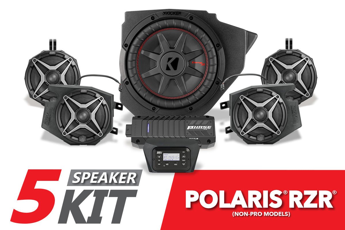 2014-2023 Polaris RZR Complete SSV Works 5-Speaker Plug-&-Play Kit - OffRoad HQ