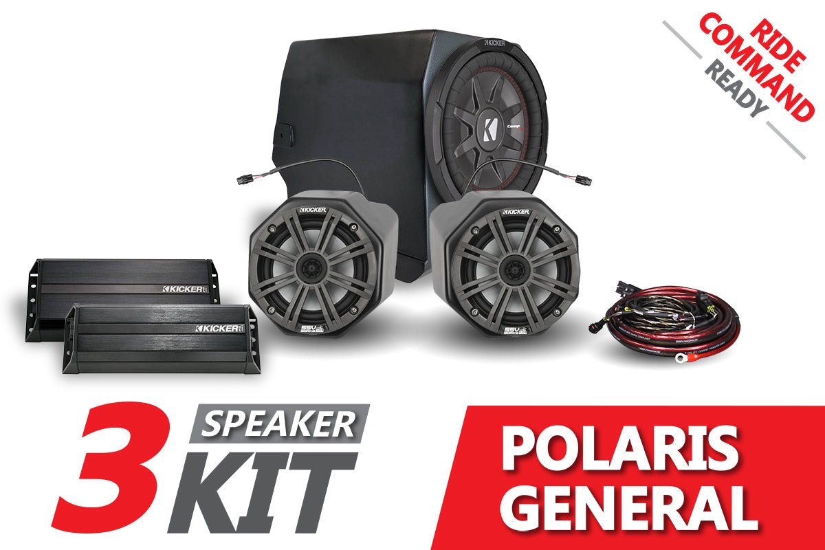 2016-2020 Polaris General Kicker 3-Speaker Plug-&-Play System for Ride Command - OffRoad HQ