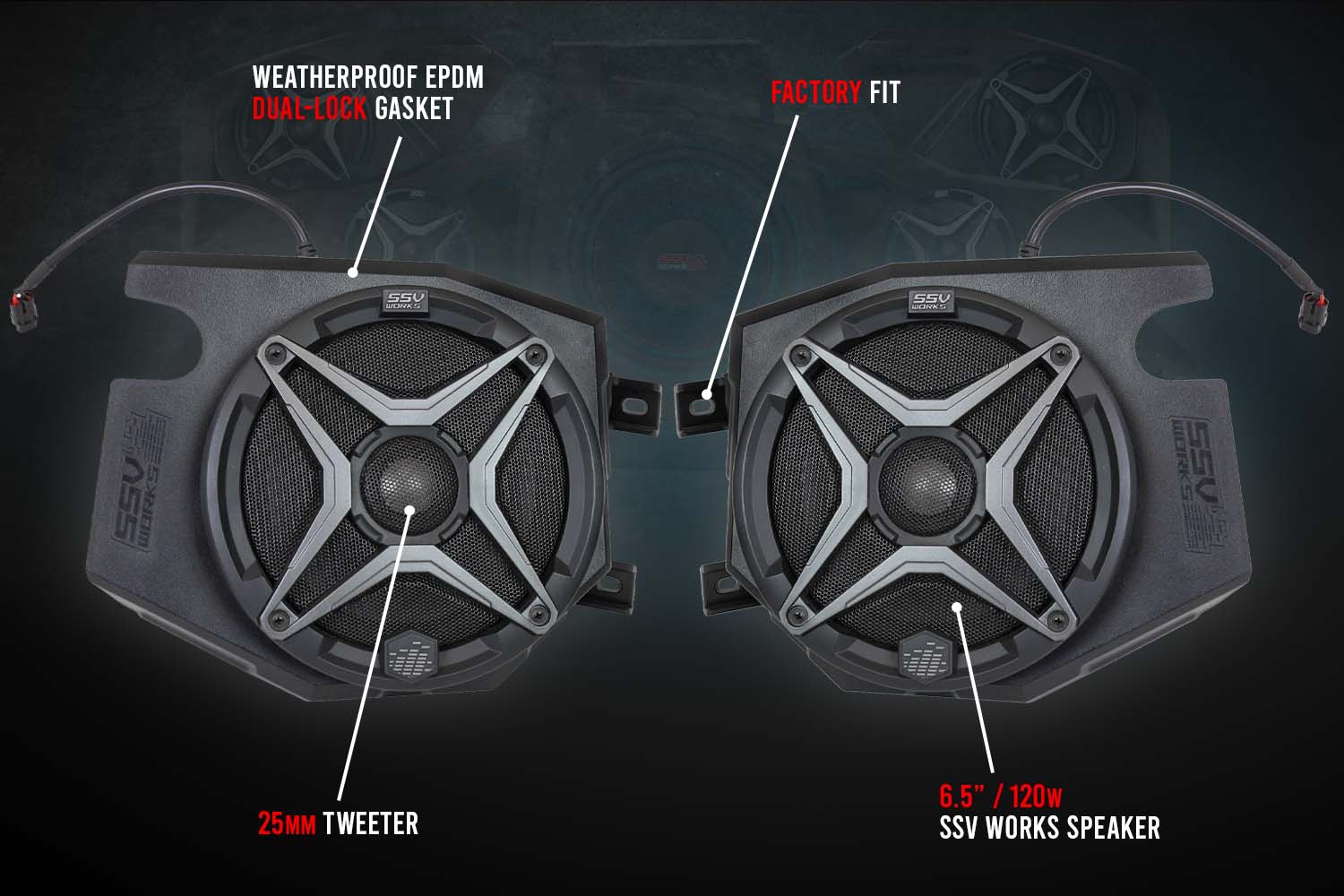 2019-2022 Polaris RZR SSV 2-Speaker Plug-&-Play System for Ride Command - OffRoad HQ