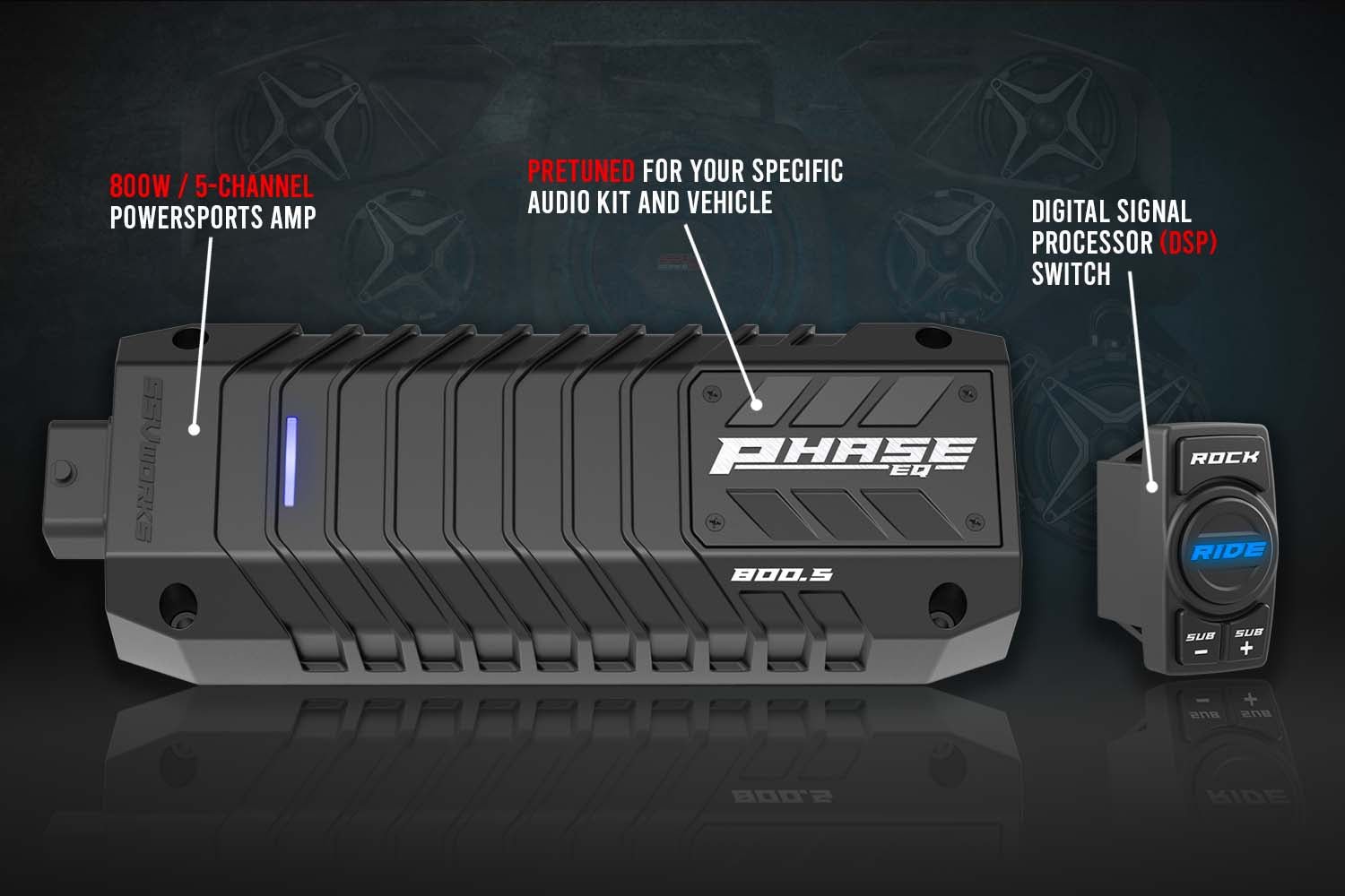 2020-2023 Polaris RZR Pro Kicker 3-Speaker Plug-&-Play System for Ride Command - OffRoad HQ