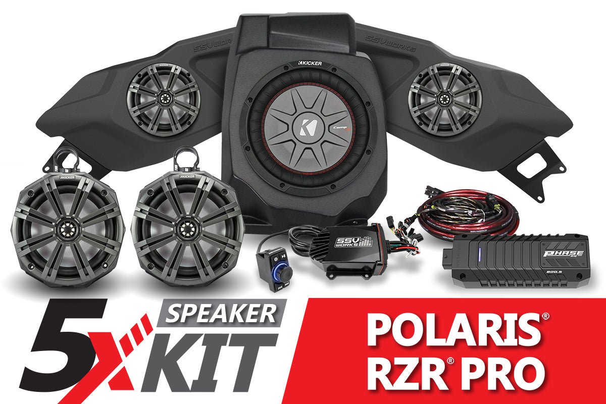 2020-2023 Polaris RZR Pro Phase X Kicker 5-Speaker Plug-&-Play System - OffRoad HQ
