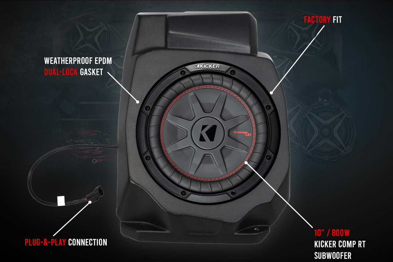 2020-2023 Polaris RZR Pro Under-Dash 10in Subwoofer Enclosure for Ride Command - OffRoad HQ