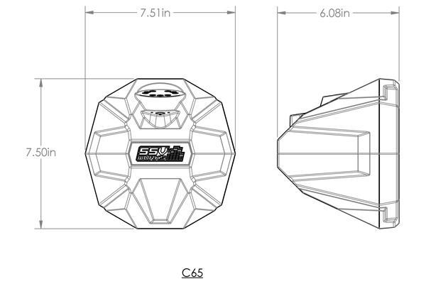 Add-on 6.5in Speaker Pods for SSV Works WP Overhead Series Systems - OffRoad HQ