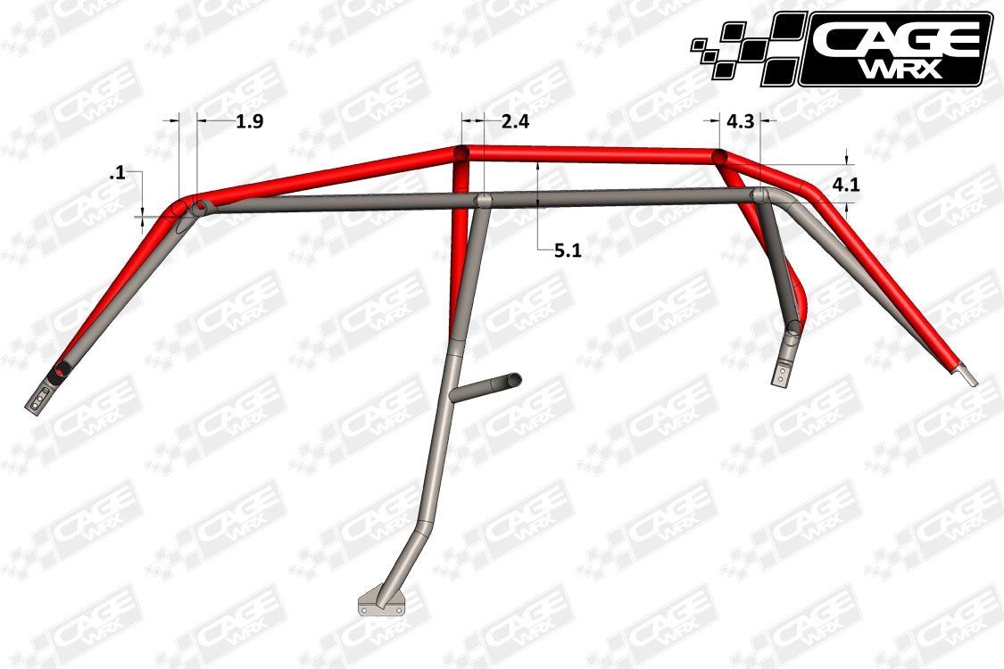 "BAJA SPEC" Cage Kit RZR XP4 1000 / XP4 Turbo (2014-2018) - OffRoad HQ