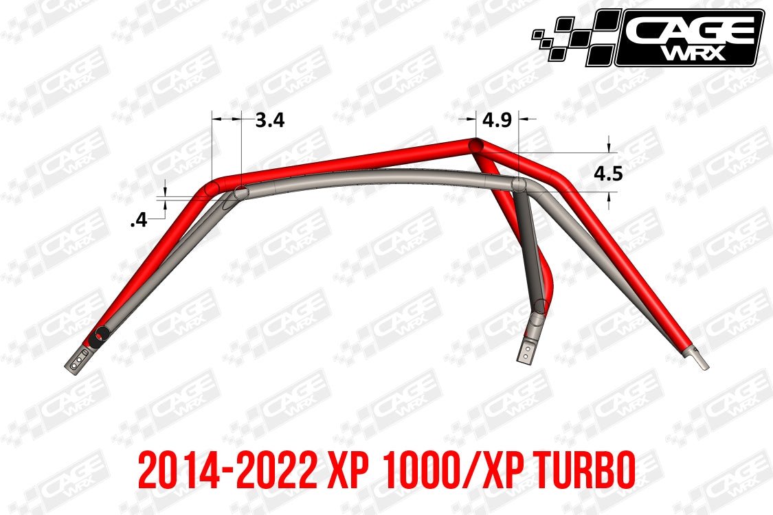 "COMPETITION CAGE" Cage Kit RZR XP 1000 (2019+) / XP Turbo S (2018+) - OffRoad HQ