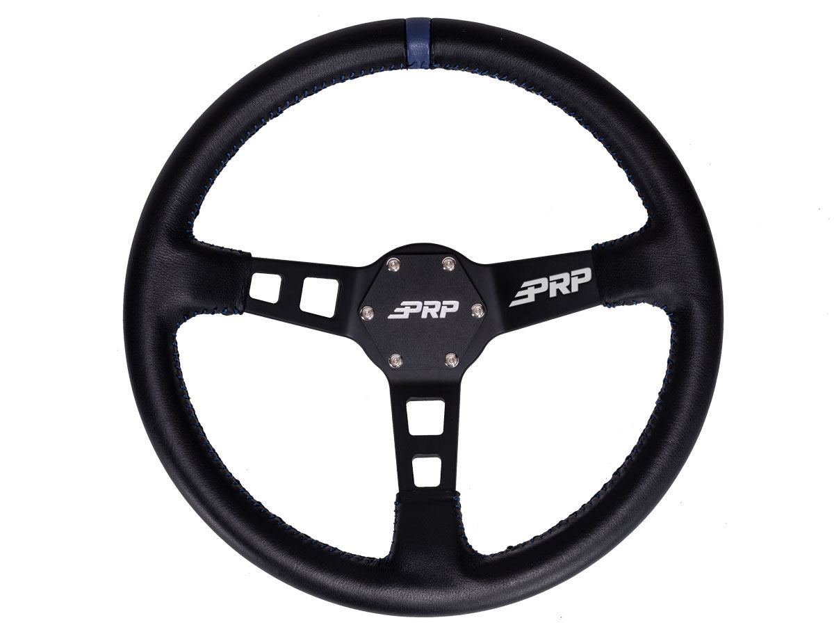 DEEP DISH STEERING WHEEL – LEATHER - OffRoad HQ