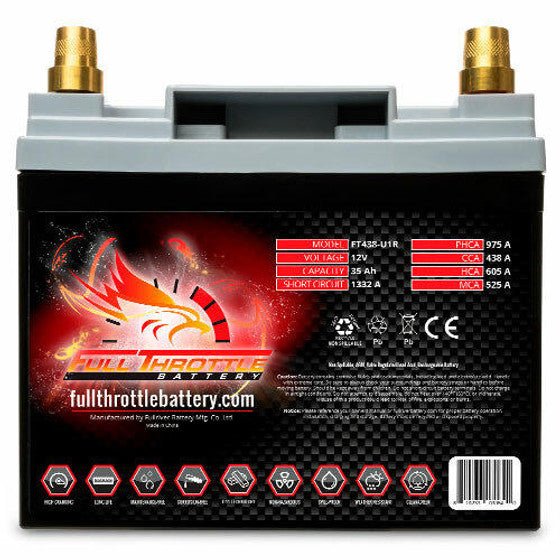FT438-U1R High-Performance Full Throttle AGM Battery