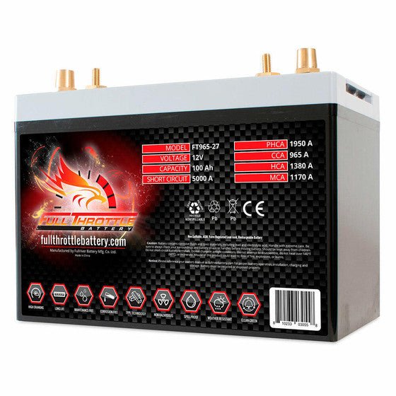 FT965-27 Full Throttle High-Performance AGM Battery - OffRoad HQ
