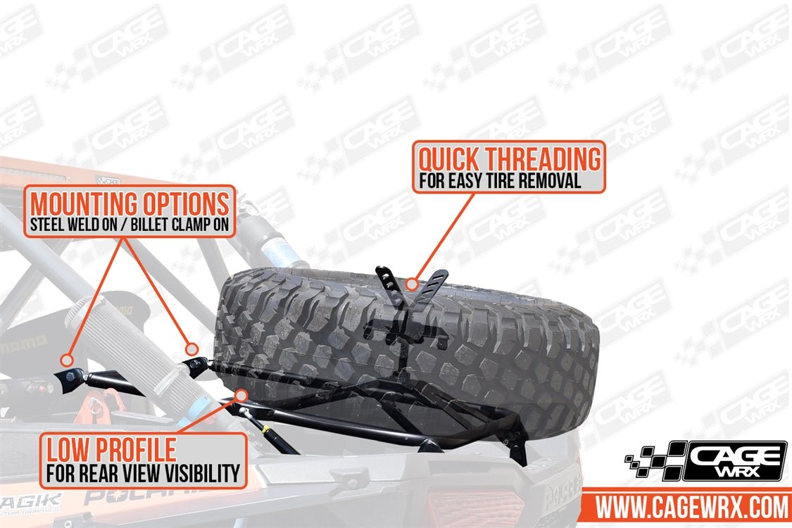 RZR XP 1000/Turbo S Spare Tire Carrier - Standard - OffRoad HQ