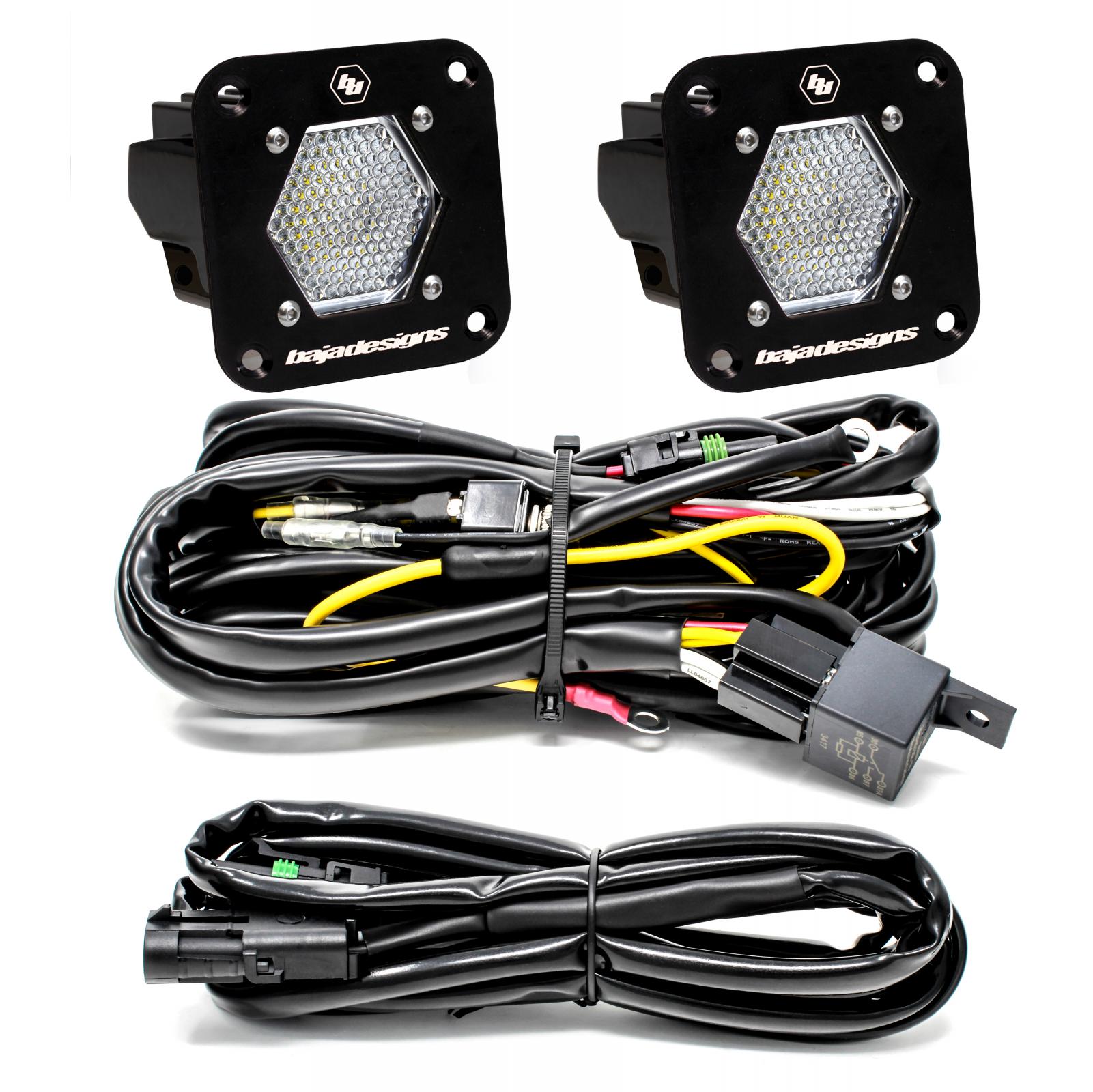 S1 Black Flush Mount LED Light Pod Reverse Kit - Universal - OffRoad HQ