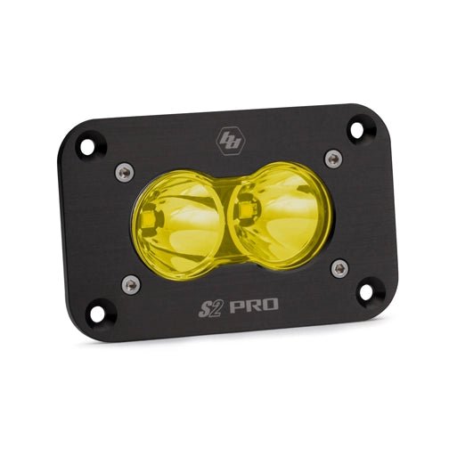 S2 Pro Black Flush Mount LED Auxiliary Light Pod - Universal - OffRoad HQ