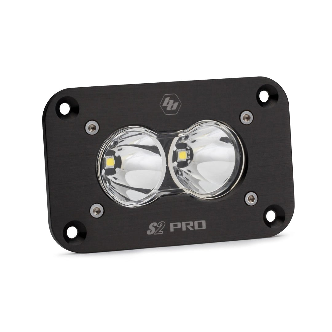 S2 Pro Black Flush Mount LED Auxiliary Light Pod - Universal - OffRoad HQ
