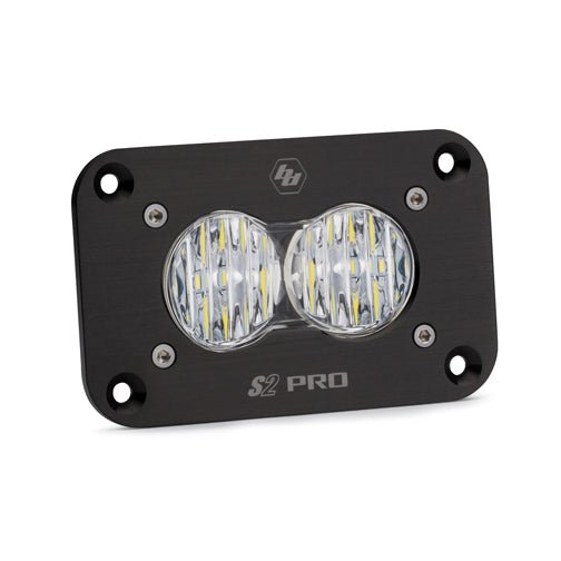S2 Pro Black Flush Mount LED Auxiliary Light Pod - Universal - OffRoad HQ