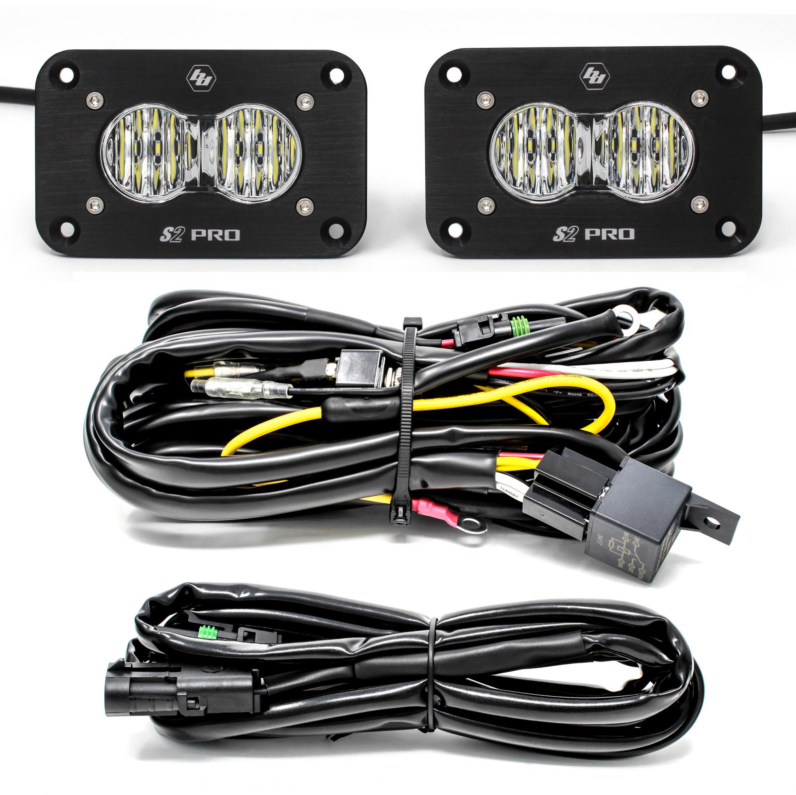 S2 Pro Black Flush Mount LED Light Pod Reverse Kit - Universal - OffRoad HQ