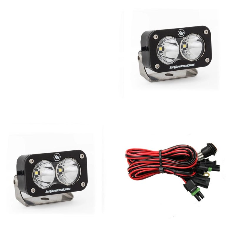 S2 Pro Black LED Auxiliary Light Pod Pair - Universal - OffRoad HQ