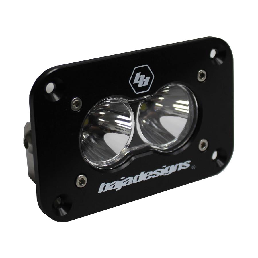 S2 Sport Black Flush Mount LED Auxiliary Light Pod - Universal - OffRoad HQ