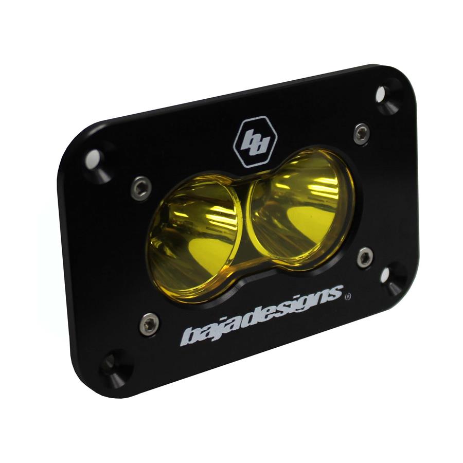 S2 Sport Black Flush Mount LED Auxiliary Light Pod - Universal - OffRoad HQ