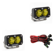 S2 Sport Black LED Auxiliary Light Pod Pair - Universal - OffRoad HQ