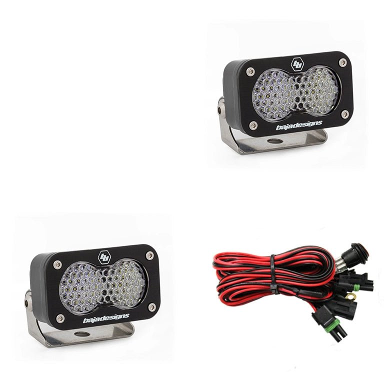 S2 Sport Black LED Auxiliary Light Pod Pair - Universal - OffRoad HQ