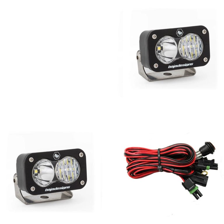 S2 Sport Black LED Auxiliary Light Pod Pair - Universal - OffRoad HQ