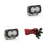 S2 Sport Black LED Auxiliary Light Pod Pair - Universal - OffRoad HQ