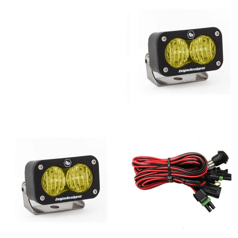 S2 Sport Black LED Auxiliary Light Pod Pair - Universal - OffRoad HQ