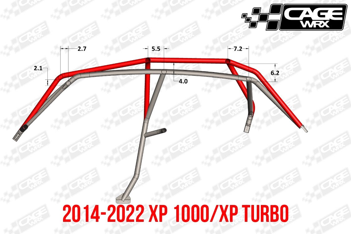 "SUPER SHORTY" Cage Kit RZR XP4 1000 (2019+) / XP4 TURBO S (2018+) - OffRoad HQ