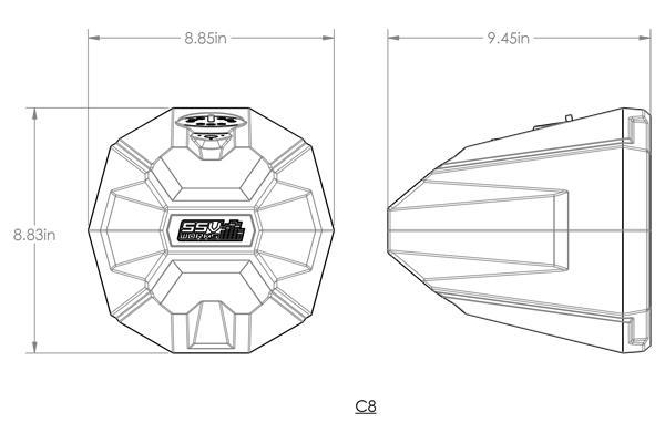 Universal 8in Cage-Mount Speaker-Pods - OffRoad HQ
