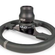 Universal 6-Bolt quick release steering wheel adapter installed