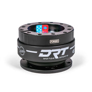Quick release steering wheel adapter with 6-bolt pattern forged construction