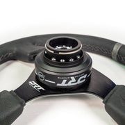 Universal 6-Bolt quick release steering wheel adapter installed