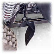 Bolt-on rock guard mount on trailing arm of Polaris RZR Pro XP