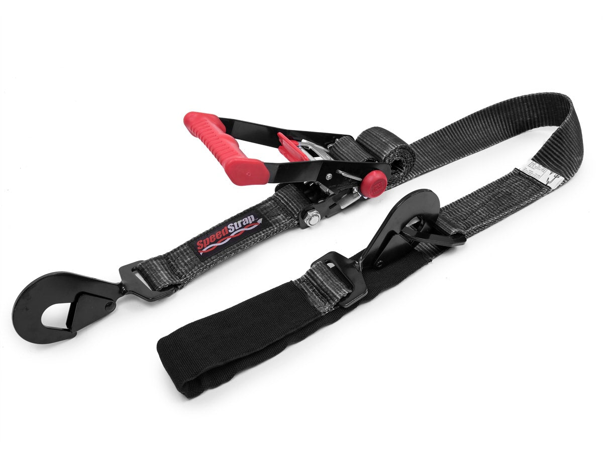 2″ X 8′ RACHET TIE DOWN W/ TWISTED SNAP HOOKS & AXLE STRAP COMBO