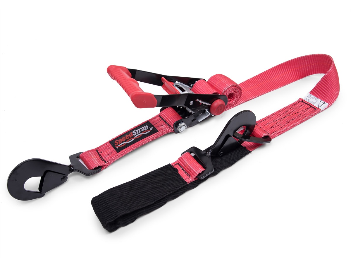 2″ X 8′ RACHET TIE DOWN W/ TWISTED SNAP HOOKS & AXLE STRAP COMBO