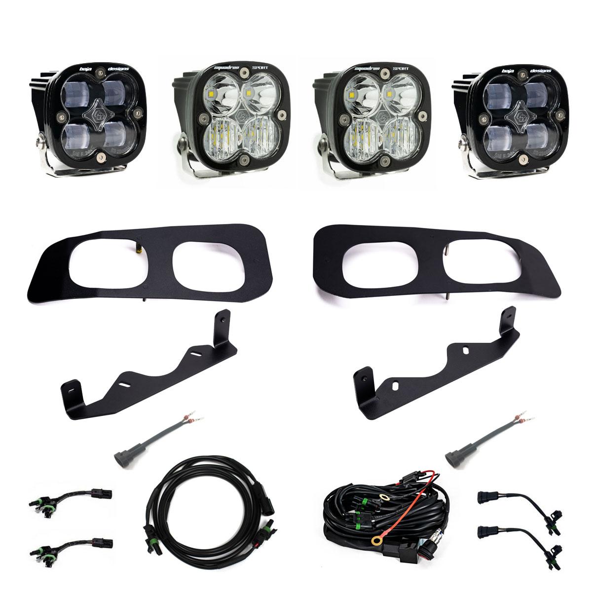 Ford Squadron SAE/Squadron Sport Dual Fog Pocket Light Kit - Ford 2023-On F-250/350 Super Duty