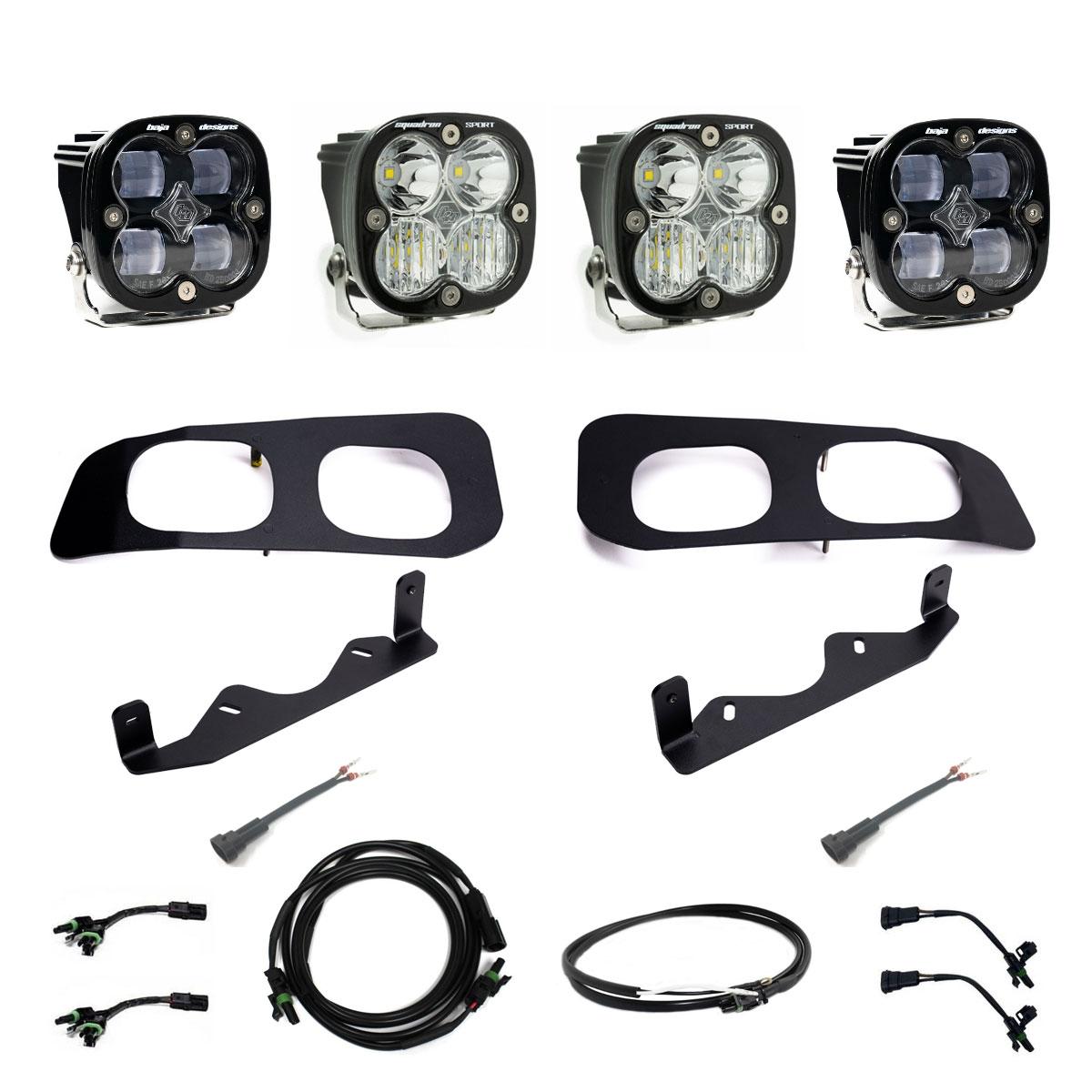 Ford Squadron SAE/Squadron Sport Dual Fog Pocket Light Kit - Ford 2023-On F-250/350 Super Duty