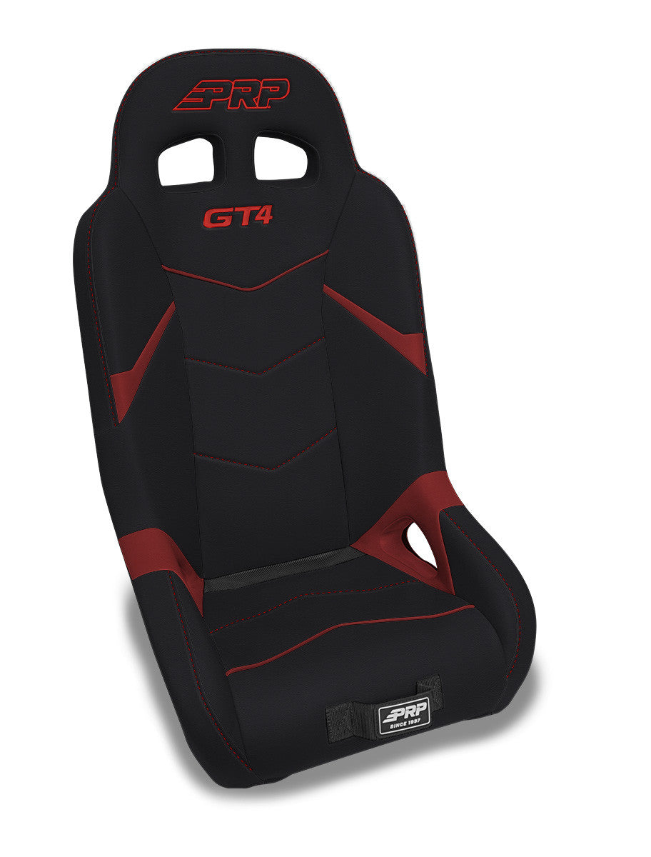 PRP GT4 Rear Suspension Seat for Polaris RZR XP4 / PRO XP4 / PRO R4 / Turbo R4 - Black & Red