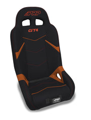 PRP GT4 Rear Suspension Seat for Polaris RZR XP4 / PRO XP4 / PRO R4 / Turbo R4 - Black & Orange