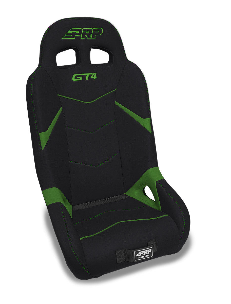 PRP GT4 Rear Suspension Seat for Polaris RZR XP4 / PRO XP4 / PRO R4 / Turbo R4 - Black & Green