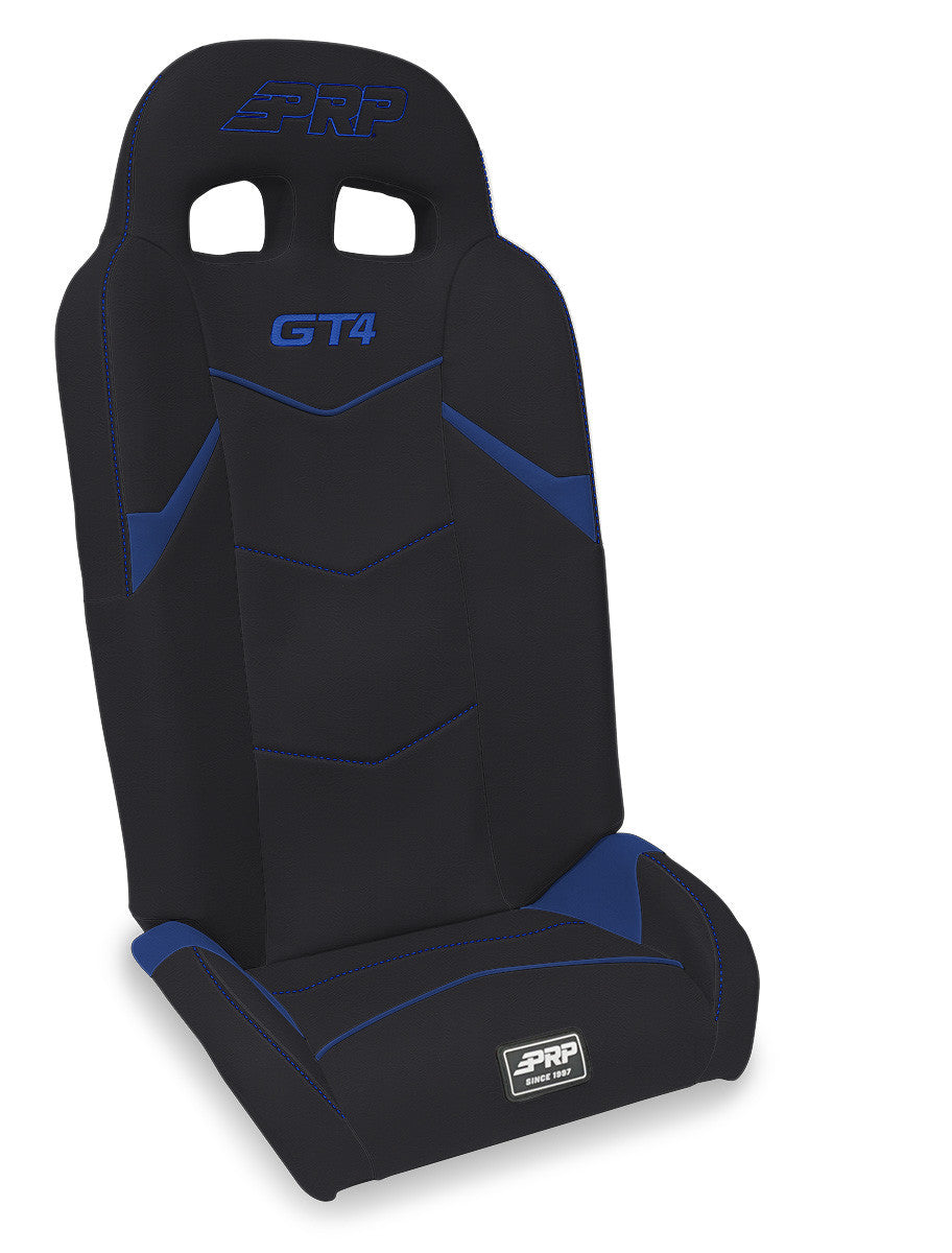 PRP GT4 Fold Flat Rear Suspension Seats for Polaris RZR PRO XP4, PRO R4, Turbo R4 (Pair) - Black & Blue