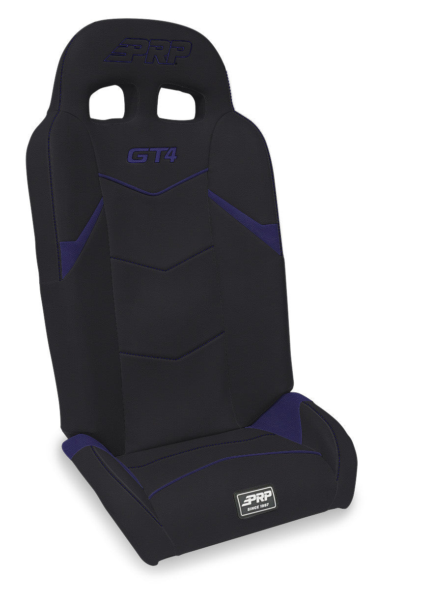 PRP GT4 Fold Flat Rear Suspension Seats for Polaris RZR PRO XP4, PRO R4, Turbo R4 (Pair) - Black & Purple