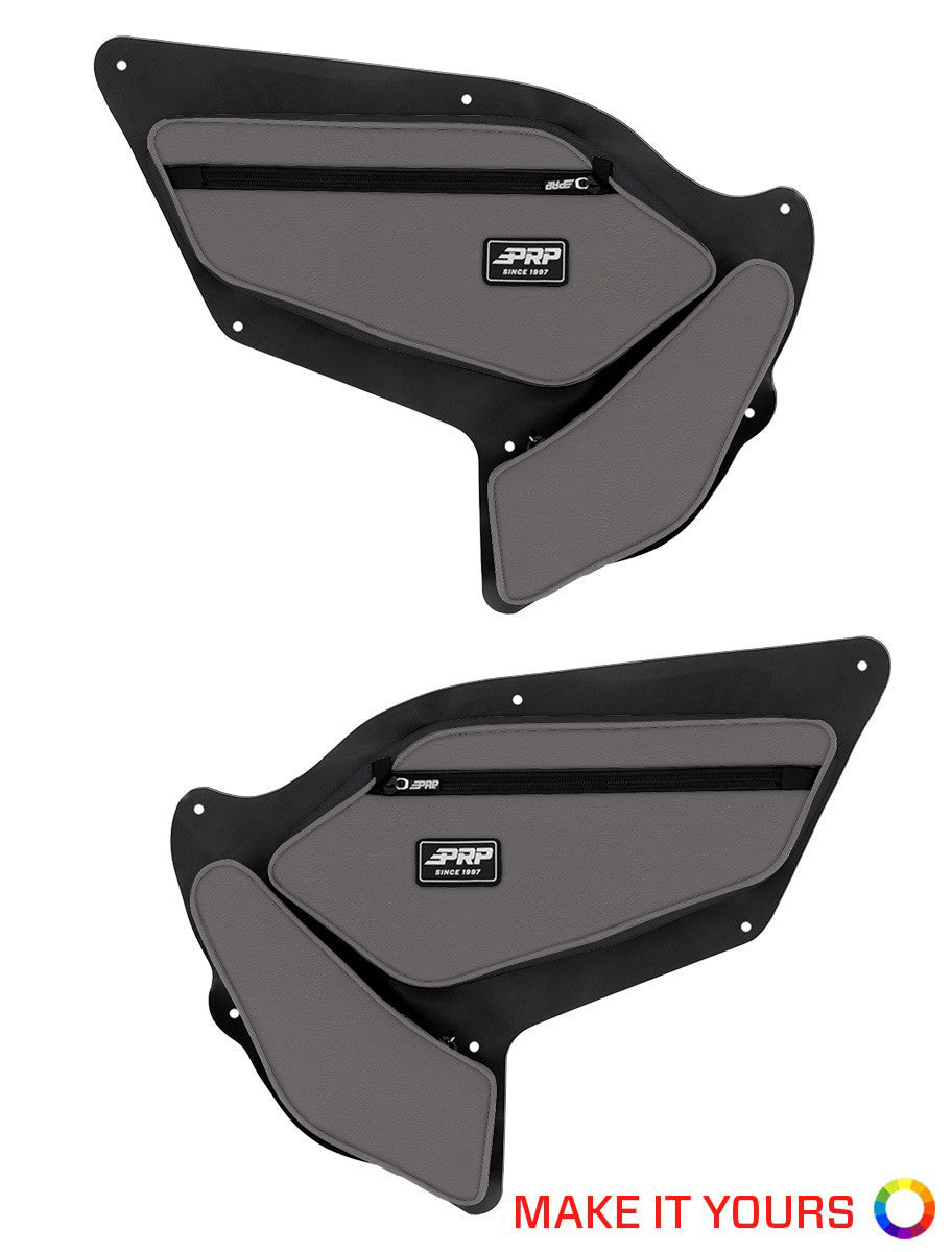 PRP Front Door Bags with Knee Pad for 2020-24 Polaris RZR PRO XP, PRO R, Turbo R (Pair), Custom