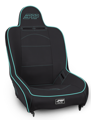 PRP Premier High Back Suspension Seat - Black & Teal Vinyl