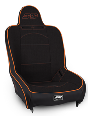PRP Premier High Back Suspension Seat - Black & Orange Tweed